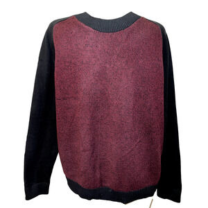 GAP Sweater Men's Size XL Wine Black 100% Cotton Basic Crew Neck Knit Pullover